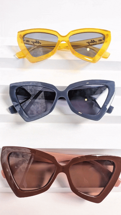 PL-WW018-P1 Kacamata Premium Eksklusif Wanita Retro Cat Eye Klasik Minimalis New Edition