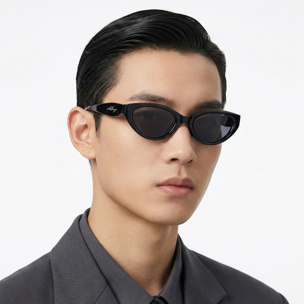 PL-H033-P1 Kacamata Premium Eksklusif Cat Eye Stylish Lensa Anti Silau UV400 Gaya Retro