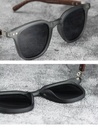 PL-H050 Kacamata Hitam European and American Wood Grain Leg Sunglasses Uv Protection