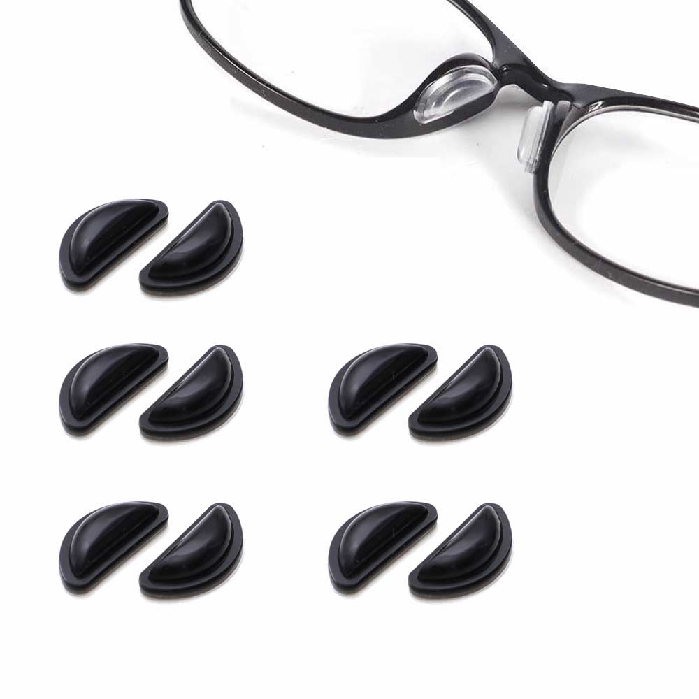 [10562] ACS004 Nose Pad Kacamata Penyangga Hidung Pencegah Turun - Non Slip Silicone (ACS004-Black)
