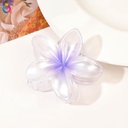 [11104] JR-A015 Jepit Rambut Bunga Kamboja Bali Aksesoris Jedai Korean Style Motif Transparan Bahan Akrilik (JR-A015-Purple)