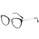 [11368] M-AR002-P2 Kacamata Premium Anti Radiasi Frame Cat Eye Gagang Tipis Minimalis (M-AR002-P2-Black-Gold)