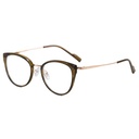 [11373] M-AR002-P2 Kacamata Premium Anti Radiasi Frame Cat Eye Gagang Tipis Minimalis (New Product) (M-AR002-P2-Olive-Rosegold)