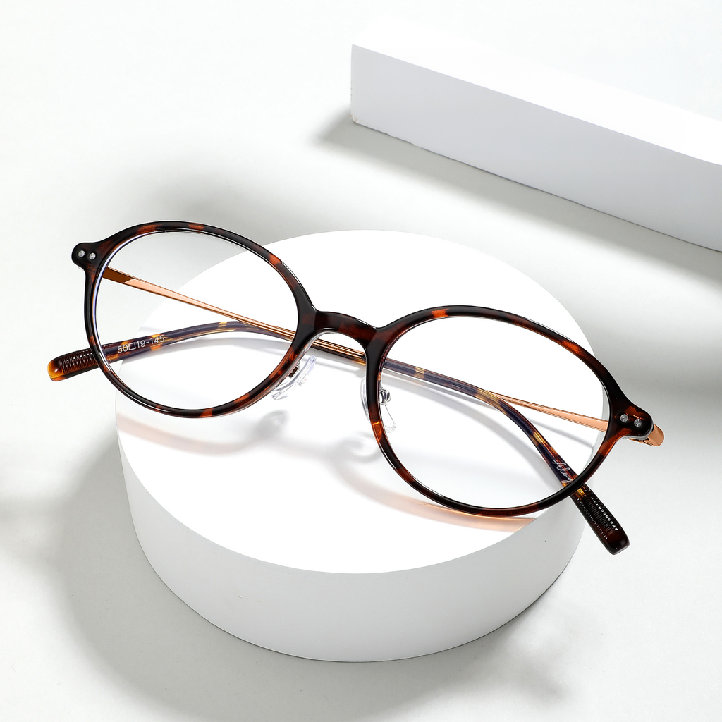 M-AR005-P2 Kacamata Premium Anti Radiasi Frame Oval Style Nerd Aesthetic Retor Minimalis (New Product)