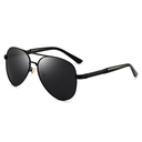 [11413] M-H004 Kacamata Hitam Metal Men's Sunglasses (M-H004-Black)