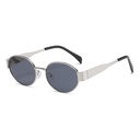 [11232] M-MX003 Kacamata Fashion Metal Lensa Oval Anti-UV Protection Premium (M-MX003-Black/Silver)