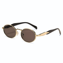 [11390] M-H004 Kacamata Hitam Metal Men's Sunglasses (New Product) (M-MX004-Gold/Tea)
