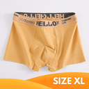 [10138] P-CD006 Boxer Pakaian Dalam Pria Dewasa Fashion Men Hello On Me Cook High Quality Remaja Jumbo Bahan Katun Lembut (P-CD006-Yellow XL)