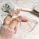 [10617] PL-AR007 Kacamata Anti Radiasi Wanita Korea Bergaya Bingkai Transparan Frame Kacamata Komputer (PL-AR007 Clear)