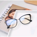 [10710] PL-AR009 "Clear Stock" Kacamata Frame Wanita Lensa Anti radiasi (PL-AR009-Black)