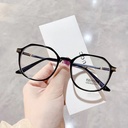 [10816] PL-AR012 "Clear Stock" Kacamata Anti Radiasi Wanita /Kacamata Stylish Lucu Bulat/ Kacamata (PL-AR012-Black)