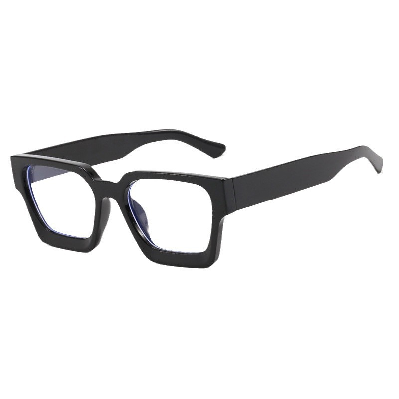 [11167] PL-AR021-P2 Kacamata Premium Quality Anti Radiasi dan Cahaya Biru Komputer Kekinian Model Kotak Vintage Retro Populer (PL-AR021-P2-Black)