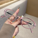 [11433] PL-AR032 Kacamata Wanita Anti Radiasi Blueray Bentuk Oval (New Product) (PL-AR032-Pink)