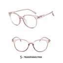 [10079] PL-AR001 Kacamata Pria/Wanita-Fashion-Anti Radiasi-Lensa Transparan-Sunglasses-Import (PL-AR001-Pink)