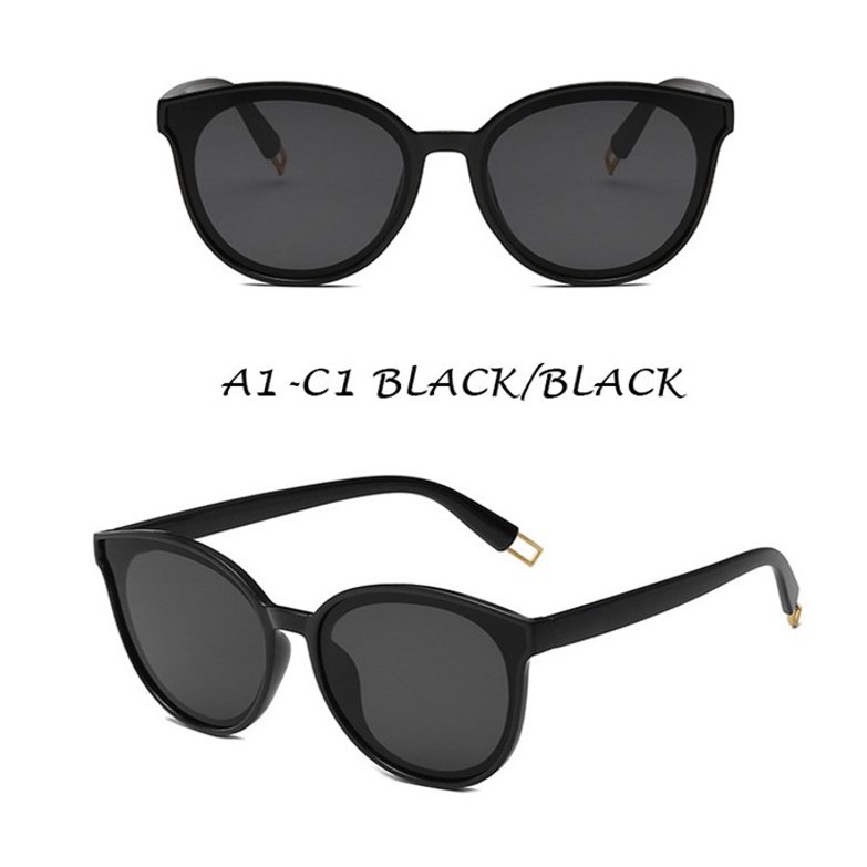 [10002] PL-H003 Korean Design Retro Mata Kucing Kacamata Hitam Wanita Sunglasses KM01 (PL-H003-A1-C1)
