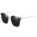 [10230] PL-H003 Korean Design Retro Mata Kucing Kacamata Hitam Wanita Sunglasses KM01 (PL-H003-A2-C1/White)