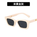 [10308] PL-H004 Kacamata Hitam Wanita/Pria Sunglasses Korean INS Fashion KM03 (PL-H004-Cream/Black)