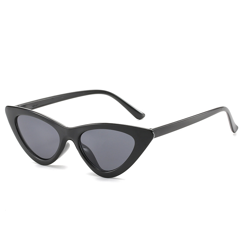 PL-H008 Korean Fashion Segitiga Mata Kucing Kacamata Hitam Wanita/Pria Sunglasses MK02