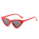 [10225] PL-H008 Korean Fashion Segitiga Mata Kucing Kacamata Hitam Wanita/Pria Sunglasses MK02 (PL-H008-Red/Grey)