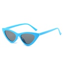 [10227] PL-H008 Korean Fashion Segitiga Mata Kucing Kacamata Hitam Wanita/Pria Sunglasses MK02 (PL-H008-Blue/Grey)