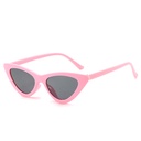 [10228] PL-H008 Korean Fashion Segitiga Mata Kucing Kacamata Hitam Wanita/Pria Sunglasses MK02 (PL-H008-Pink/Grey)