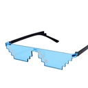 [10055] PL-WW001 Kacamata Thug Life Mosaic Pria/Wanita-Fashion-Murah-Batam-Sunglasses-Import K302 (PL-WW001-Biru/Single)