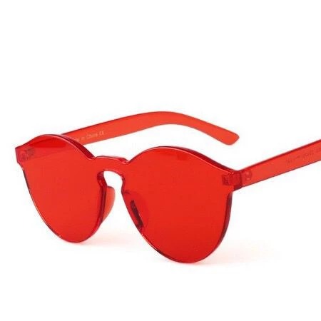 PL-WW002 Kacamata Pria/Wanita-Jelly-Permen-Warna-Fashion-Tanpa Frame-Sunglasses-Murah #Jelly