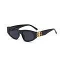 PL-H025 "Clear Stock" Kacamata Hitam Wanita Double B Logo Anti Uv Fashion Retro Vintage Frame Persegi Minimalis Kekinian