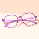 [10466] PL-AR003 Kacamata Gradient Trasnparant Clear Lens Glasses for Women Retro Eyewear (PL-AR003-Purple)