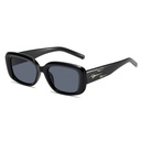 PL-H028 Kacamata Hitam Rtro Vintage Wanita Dan Pria Kotak Fashion Korean Desain Bintang (PL-H028-Grey)