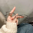 [10488] PL-AR004 Kacamata Anti Radiasi Bentuk Bulat Bahan Metal Gaya Korea Untuk Pria Dan Wanit (PL-AR004-Gray)