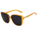 [10473] PL-H011 Kacamata INS Fashion Oversized Square Kacamata Hitam Wanita/Pria (PL-H011-Black/Orange)