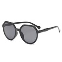 [11088] PL-H041 "Clear Stock" Kacamata Hitam Frame Hexagon Korean Retro Elegan Fashion (PL-H041-Black/Gray)
