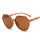 [11092] PL-H041 "Clear Stock" Kacamata Hitam Frame Hexagon Korean Retro Elegan Fashion (PL-H041-Milk Tea/Tea)
