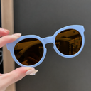 [11397] PL-H051 Kacamata Hitam Cat-Eye Sunglasses for Women Korean Cross-Border (New Product) (PL-H052A-Purple/Brown)