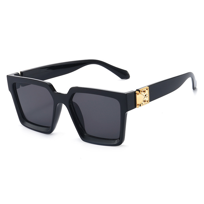 PL-H015 Kacamata Hitam Korean Gaya Wanita Square Frame Kacamata Mata Wanita UV Protection