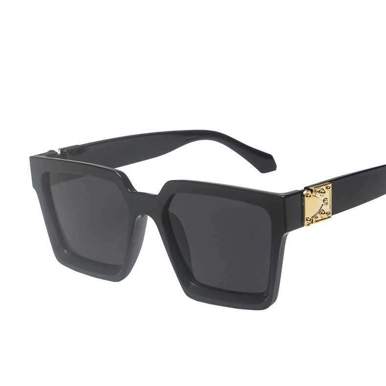 PL-H015 Kacamata Hitam Korean Gaya Wanita Square Frame Kacamata Mata Wanita UV Protection