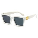 [10512] PL-H015 Kacamata Hitam Korean Gaya Wanita Square Frame Kacamata Mata Wanita UV Protection (PL-H015-White, PL-H015 White)