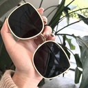 [10520] PL-MX004 Kacamata Hitam Titanium Women Sunglasses New Import Kacamata Fashion (PL-MX004-Cream/Black, PL- MX004 Creamblack)