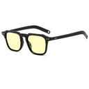 [10549] PL-WW008 Kacamata Wanita Pria Optik Anti Sunglass Dengan Fashion Sunglasses Kacamata Hitam (PL-WW008-Black/Yellow)