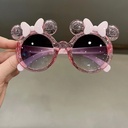 [11405] PL-MX022A Kacamata Anak Crystal Bow Children's Sunglasses for Boys and Girls (PL-MX022A-Pink)