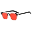 [10551] PL-WW008 Kacamata Wanita Pria Optik Anti Sunglass Dengan Fashion Sunglasses Kacamata Hitam (PL-WW008-Transparant/Red)