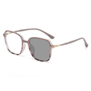 [10556] M-ARPT009 Kacamata Lensa Photocromic Anti Radiasi Wanita Pria Kacamata Bingkai Titanium Kotak Anti UV Photocromic (M-ARPT009-Cream Leopard)