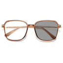 [10557] M-ARPT009 Kacamata Lensa Photocromic Anti Radiasi Wanita Pria Kacamata Bingkai Titanium Kotak Anti UV Photocromic (M-ARPT009-Tea)