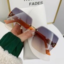 [10570] PL-MX006 Kacamata Hitam Titanium Kotak Wanita Sunglasses New Arrival Import Kacamata Fashion (PL-MX006-Mix Gray Yellow)