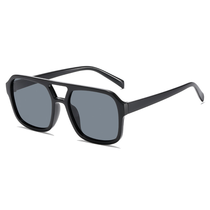 PL-WW009 Kacamata Hitam Korea Wanita Kacamata Retro Klasik Frame Besar