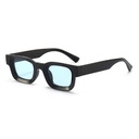 [10454] PL-WW005 Kacamata Hitam UV400 Bingkai Kecil Persegi Gaya Vintage Untuk Pria Dan Wanita (PL-WW005-Blue)