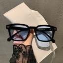 [10481] PL-WW007 Kacamata Wanita Pria Optik Anti Sunglass Dengan Fashion Sunglasses Kacamata Hitam (PL-WW007-Black/Blue)