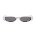 [11054] PL-WW022 Kacamata Stylish Korean Look dengan Lensa Transparan Warna Retro Vibes (PL-WW022-White/Black)