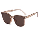 [11281] PL-WW026 Kacamata Hitam Lipat Sunglasses Foldable Anti UV Ultraviolet Model Lipat Untuk Pria Wanita (PL-WW026-Tea)